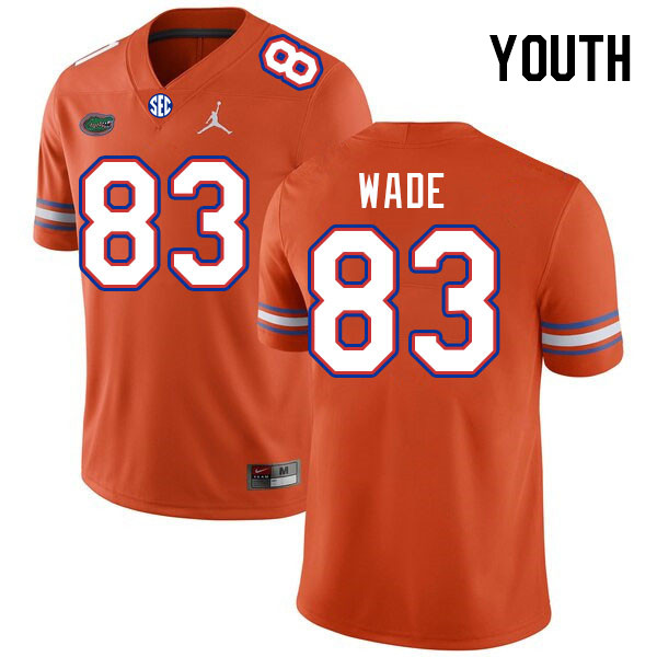Youth #83 Jackson Wade Florida Gators College Football Jerseys Stitched Sale-Orange